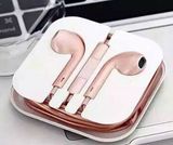 Rose Gold Earphone with Mic and Volume Control for iPhone