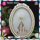 Oval White Color Design Glass Photo Frame