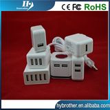 2015 High Quality New Design Fashion Custom 1 Port / 2 Port / 3 Port / 5 Port/ 6 Port 2A USB Charger for Mobile Phone Charge for Anker