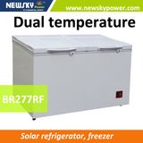 Commercial Solar Freezer Refrigerator Fridge Dual Temperature Control DC Compressor Solar Freezer