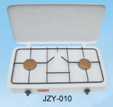 Double Burner Gas Stove with Lid (JZY-010)