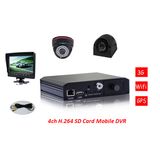 Security Linux GPS 3G SD Mobile DVR 4CH & Vehicle Bus Surveillance System