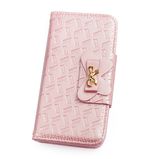 Pink Decoration Flip Leather Case