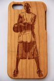 Laser Basket Ball Star Wood Mobile Cover