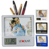 LCD Digital Desk Calendar with Pen-Holder and Photo Frame (CL115)