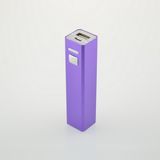 USB Power Bank - 2600mAh Rechargeable Li-ion Battery - Rectangular Aluminum Housing