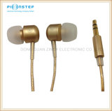 Good Sell Metal Stereo Earphone with Popular Gold