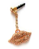 Diamond Sexy Lip 3.5 Mm Earphone Jack Plug Cap (PL524)