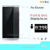 2016 New Premium Mobile Accessories Tempered Glass Screen Protector for K4 Note