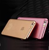 Luxury Ultra-Thin Clear Eletroplate TPU Phone Case for iPhone/Samsung/HTC
