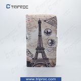 OEM Customized Printing PU Leather Cell Phone Cover for Samsung Galaxy Note 3 (Paris Eiffel Tower 02)