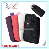 Pull Tab Leather Pouch Cell Phone Mobile Case for iPhone 5 5s 4 4s