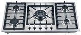 2015 Cheaper Glass Top 5 Burner Gas Stove Auto Ignition