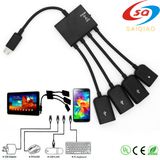 4 in 1 Micro USB OTG Hub Host Adapter Cable for Samsung Smartphone Tablet N9000