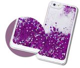 Custom Design Colorful Shinning Star Liquid Quicksand TPU+PC Back Cover Case for iPhone 5 6 Mobile Phone Case