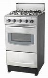 Gas Rotary Stove with Oven with Enameled Grill