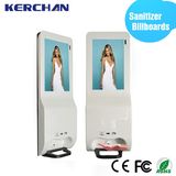 Free Standing LCD Advertising Display with Hand Sanitizer Dispenser