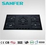 Black Tempered Glass Cooktop with Cast Iron Trivet