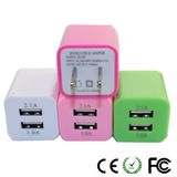 2.1A portable Mobile Dual USB Wall Travel Charger for Phone