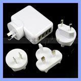 5V 2.1A EU/Us/UK/Au Plug 4 USB Port Travel Wall Charger for iPad iPhone Mobile Phone