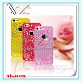 Hollow out Rose Flower Plastic Cell Phone Case for iPhone 5 5s