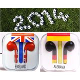 Customized Flag Pattern Earphone Headphone for iPhone 5