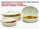 6 PCS Microwave Cooking Pot W/Filter (YH-3016A)