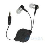 Simple Design Good Quality MP3 Retractable Earphone