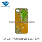 Fashion Yellow Crystal Cover for Mobile Phone with Butterfly (cycc-045)
