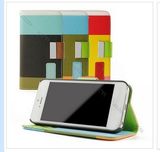 Colorful PU Booklet Mobile Phone Case for iPhone 5/5s