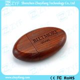 Oval Wood USB Flash Drive with Custom Logo (ZYF1346)