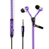 Hot Selling Zipper Metal Earphone with Microphone