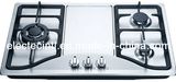 Gas Hob with 3 Burners and Stainless Steel Panel (GH-S813C)