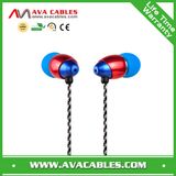 Fashionable 3.5mm Metal Earphone with Colorful Braid