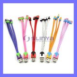 USB Smart Phone 3 in 1 Flat Nylon Fabric Braid Noodle Lightning Cable for iPhone 6 5 / Samsung Galaxy S6 S5 (NOODLE-82)