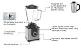 1.5L Luxury Brushed S/S Housing Table Blender