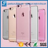 Clear Crystal Rubber Plating TPU Soft Mobile Case Cover for iPhone 6/6 Plus