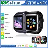 Touch Screen Watch Gt08 with NFC Phone Watch Support TF Card SIM Card Slot for Men Watch