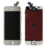 Plating Mirror LCD with Touch Screen Digitizer&Home Button &White Frame for iPhone 5-Silver