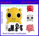 Brazil Inmetro Ipig Speaker with Touch Ear Support SD Card USB Disk Remote Control (A8)