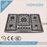 Five Burners Stainless Steel Cast Iron Gas Cooktop Gas Hob