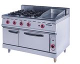 Commercial Gas 4 Burner Range Electric Oven