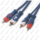 Dual Color Moulded 2 RCA Audio Cable