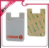 Latest Disign Silicone Mobile Phone Card Holder Printed Customer Logo