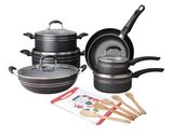 18PCS Pressed Aluminum Non-Stick Cookware Set