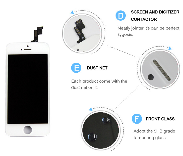 Original LCD Screen for iPhone 5 Digitizer with Touch Display Assembly Repair Replacement for iPhone 5 LCD Screen