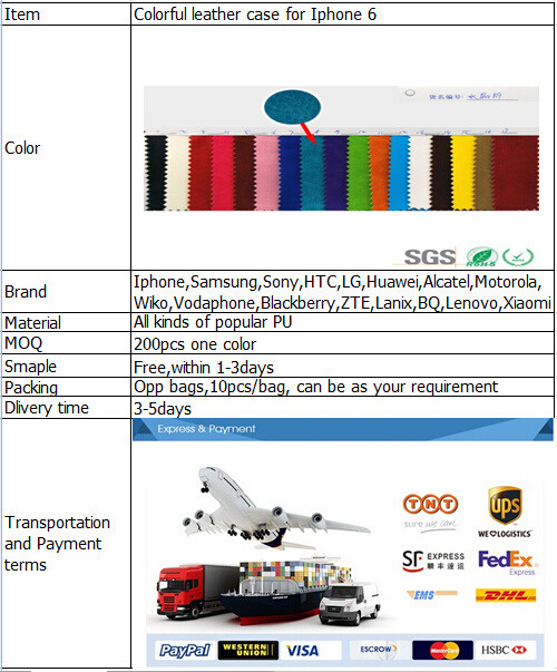 Colorful TPU Lether Case for iPhone 6 4.7''