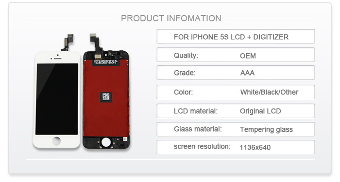 Original LCD Screen for iPhone 5 Digitizer with Touch Display Assembly Repair Replacement for iPhone 5 LCD Screen