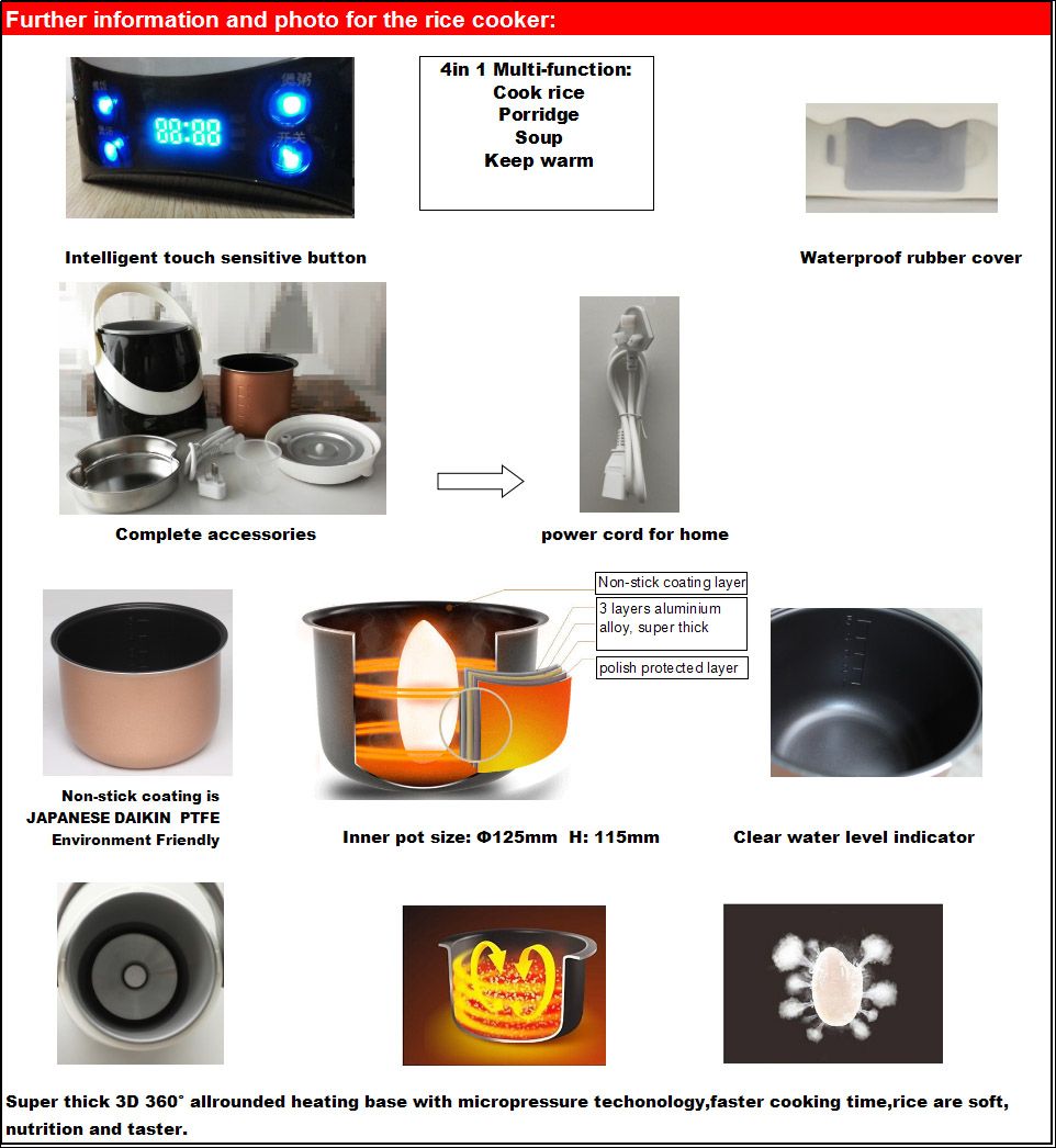 1.3L Detachable Micro-Computer Mini Rice Cooker